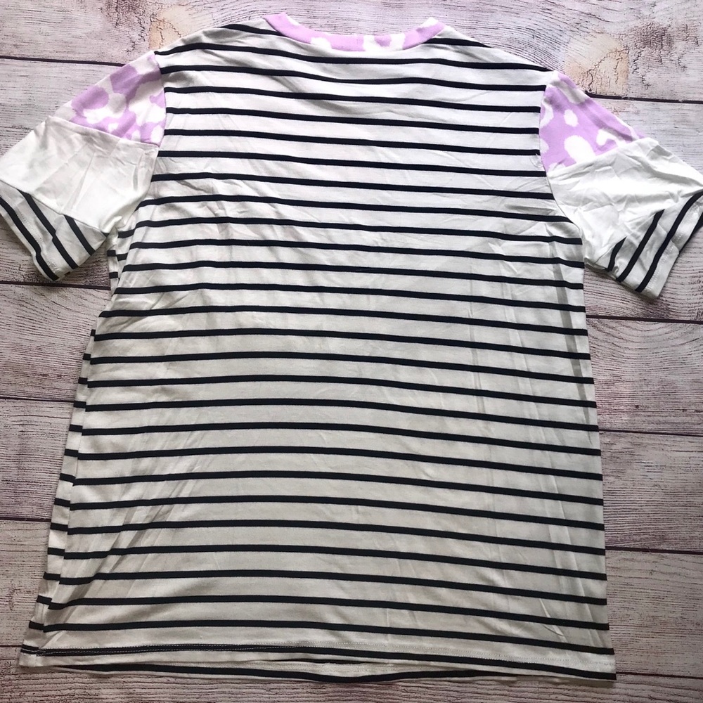 SALE NWT Boutique Cheetah Stripes Top S - M - L - Picture 7 of 7